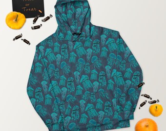 Aquarell Qualle Unisex Hoodie