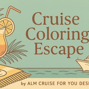 Cruise Escape: A Relaxing Adult Coloring Book  - Printable PDF