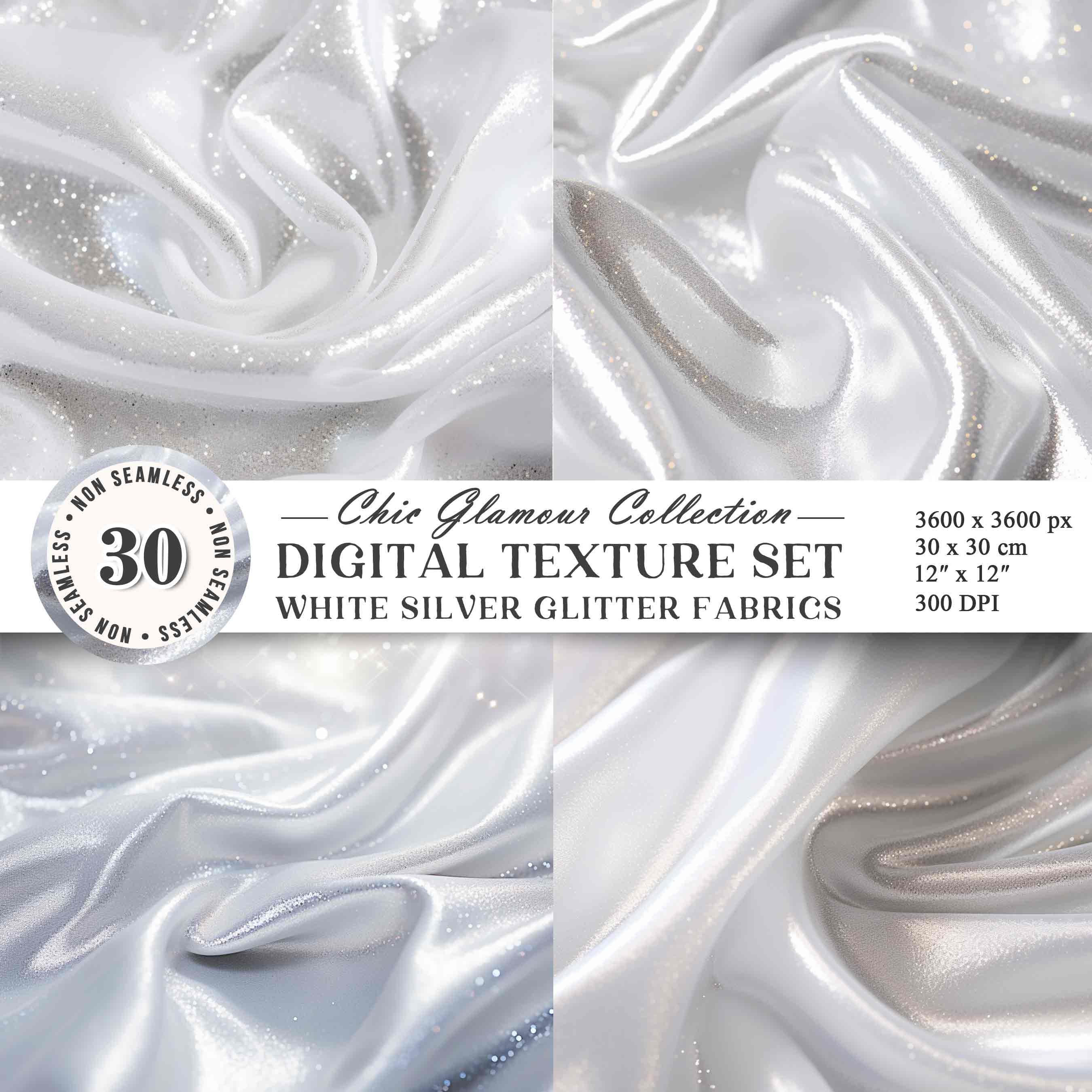 Silver Glamour Fabric Reverberate