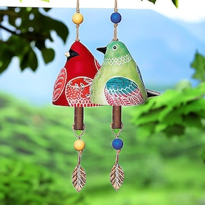 Handmade ceramic wind chime, statue colorful wind chime, furniture decoration, housewarming gift, garden decoration