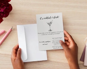 Cocktail Party Invitation: Customizable Happy Hour Template (Digital Invite)