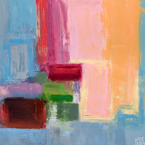 De vogel - abstracte kunstdruk