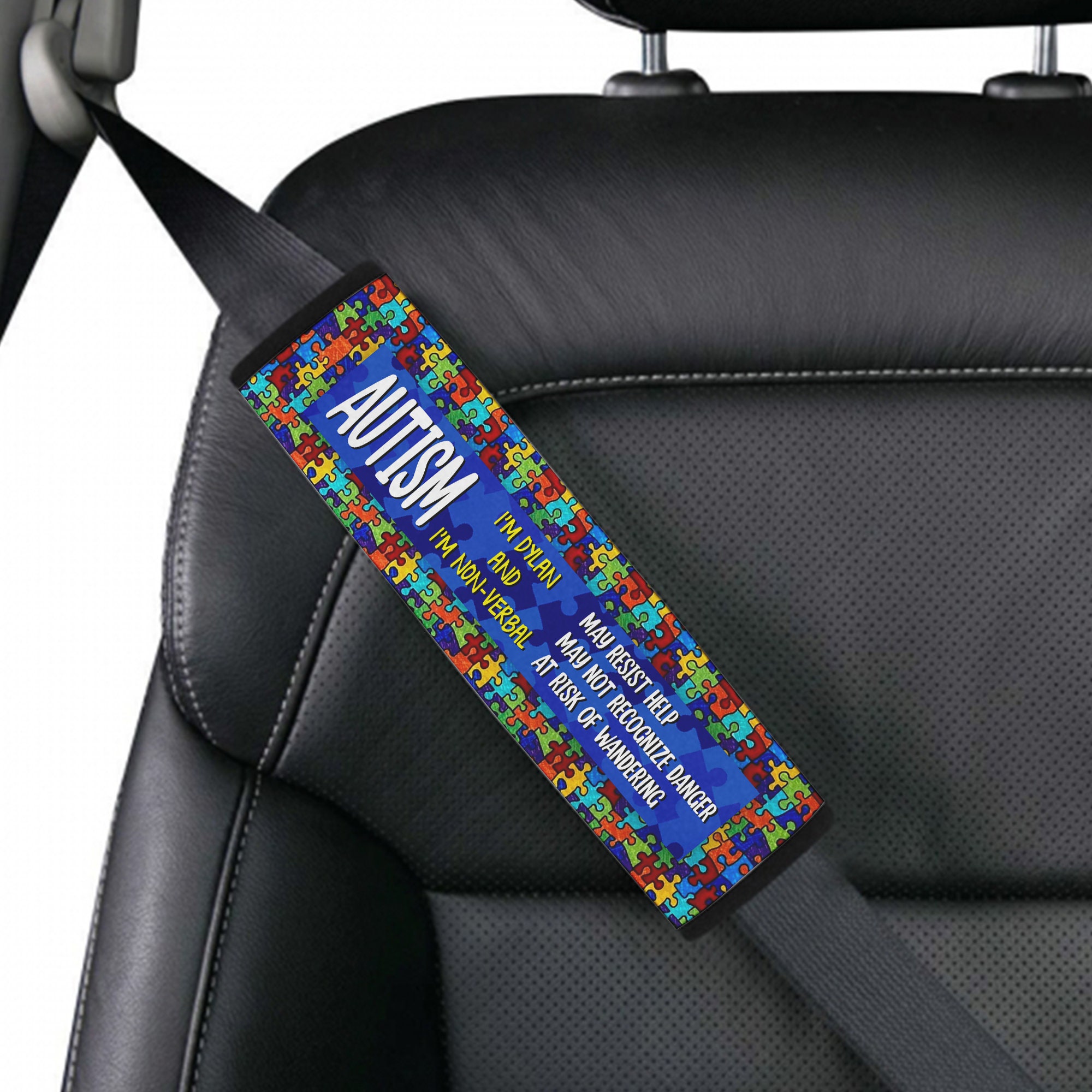 Autism Warning Seatbelt Cover Autism Awareness Seat Belt Cover for Kid