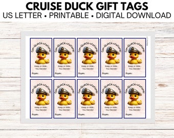 Cruise Duck Tags | Ente Tags | Kreuzende Enten | Ente Tags | Kreuzfahrt Tags | Quietscheentchen Anhänger