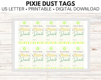 Etiquetas de polvo Pixie / Etiquetas de polvo Pixie / Tarjetas de polvo Pixie