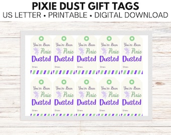 Etiquetas de regalo de polvo de duendecillo / Etiquetas de polvo de duendecillo