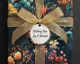 Deep Sea Botanical Wrapping Paper: Colorful Ocean Life Print