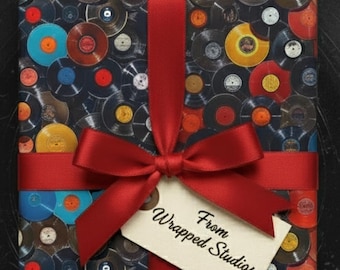 Retro Vinyl Record Wrapping Paper. Great Vinyl Wrapping Paper. Record ...
