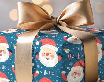 Jolly Santa Claus Christmas Wrapping Paper: Festive Wrap (USA Printed)