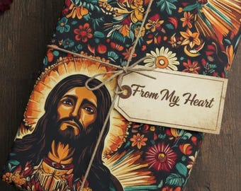 Jesus Christ Wrapping Paper: Religious Gift Wrap for Christian Occasions