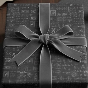 Math Chalkboard Wrapping Paper: Geeky Science Gift Wrap