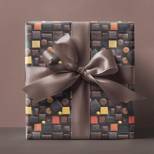 Cadeauverpakking chocoladesnoep: bruin Chocolatier-inpakpapier