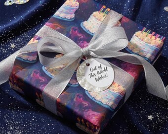 Birthday Cake Wrapping Paper: Colorful Celebration Gift Wrap