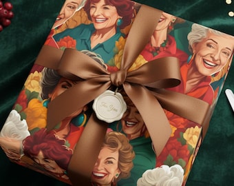 Golden Girls Wrapping Paper: TV Sitcom Gift Wrap, Squad Goals