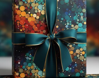 Colorful Bokeh Wrapping Paper: Abstract Whimsical Circles Gift Wrap