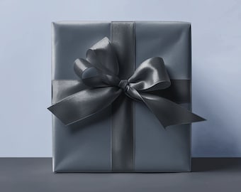 Luxury Dark Blue Gift Wrapping Paper: Satin or Matte Finish, Solid Color Paper Roll