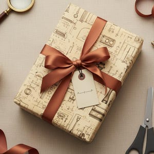 Tech Engineering Gift Wrap: Vintage Electrical Schematic Design