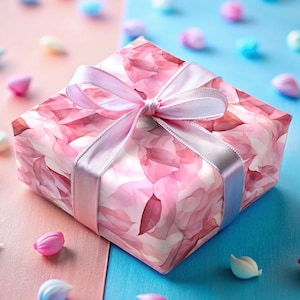 Pink Wrapping Paper Baby Shower Gift Wrap Vibrant Pink Paper Unique Abstract Romantic Paper Anniversary Pink Valentines Day Hot Pink Trendy