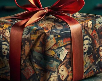 Vintage Hollywood Magazine Gift Wrap: 1950s Movie Star Paper