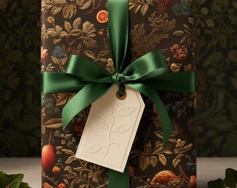 Papel de regalo William Morris: Diseño floral antiguo con frutas