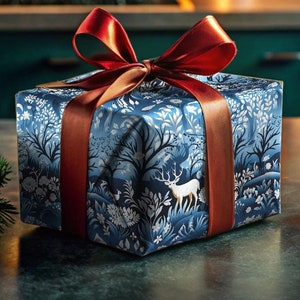 Deer Season Wrapping Paper Christmas Reindeer Gift Wrap Deer Hunter Gift Deer Hunting Gift Wrap Forest Deer Gift Wrap Masculine Wrapping