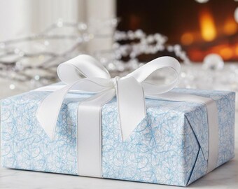 Blue Swirl Wrapping Paper: Abstract Pattern, Modern Gift Wrap