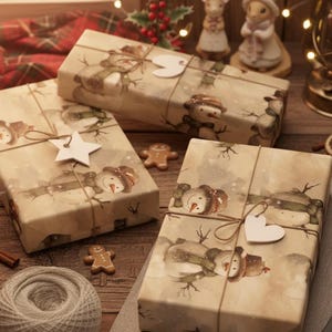 Beatrix Potter Snowman Gift Wrap: Winter Holiday Wrapping Paper
