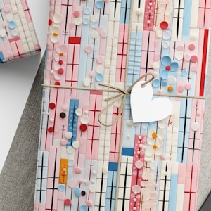 Pink Baby Shower Wrapping Paper: Vibrant Stripes & Circles