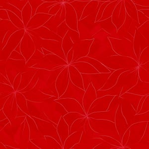Red poinsettia-patterned wrapping paper, perfect for Christmas gifts and festive occasions. Elegant and decorative design.