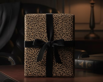 Leopard Print Wrapping Paper Wild Animal Theme Safari Gift Wrap