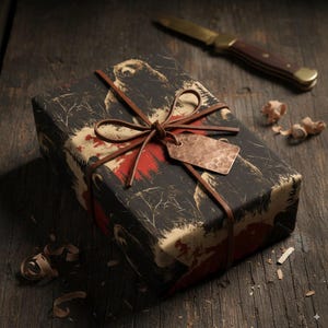 Rustic Brown Bear Wrapping Paper: Nature Forest Gift Wrap, Wilderness Camping Gift image 2