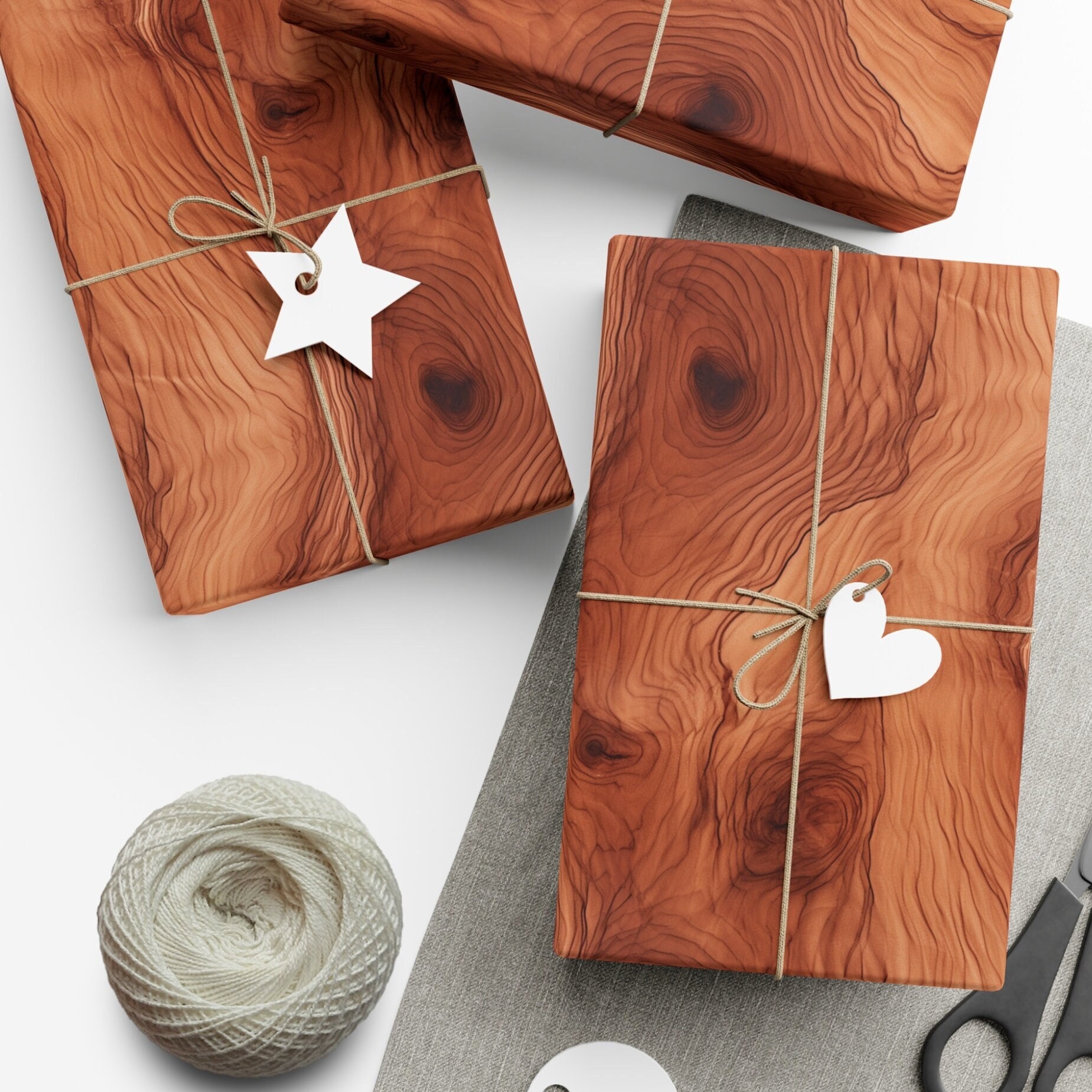 Timber Pattern Wrapping Walnut Wood Grain Wrapping Paper: Rustic Chic Gift Wrap - Etsy