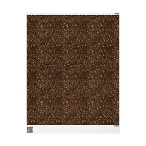 Dark Brown Gold Floral Wrapping Paper: Elegant Moody Gift Wrap image 10