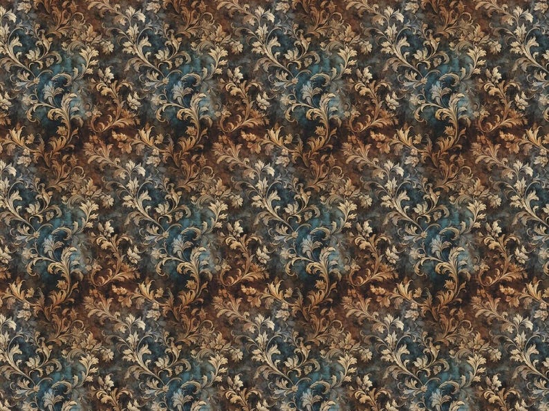 Rustic Paisley Damask Wrapping Paper: Elegant Autumn Gift Wrap image 7