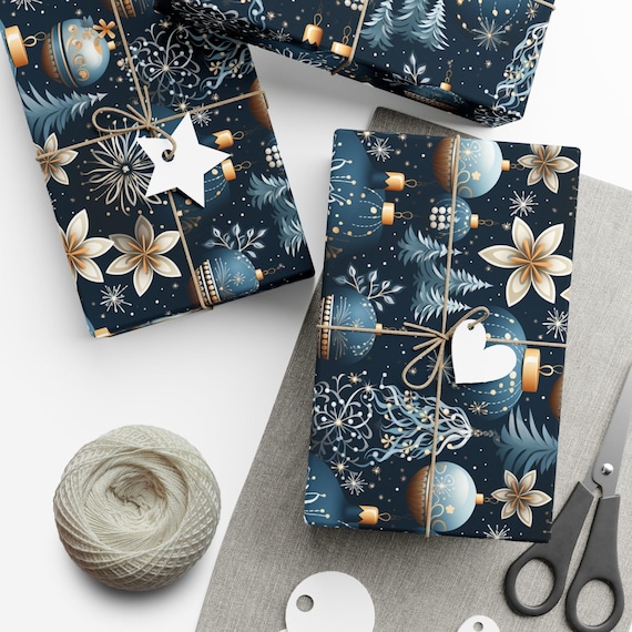 Wrapping paper navy discount