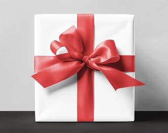 Effen kleur witte cadeauverpakking Effen wit inpakpapier Neutraal premium papier Luxe cadeaupapierrol Cadeaupapier Blanco inpakpapier