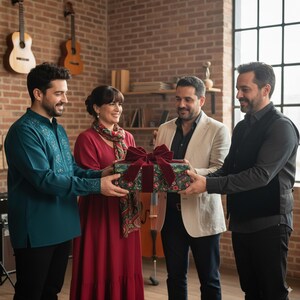 Papel de regalo para guitarra eléctrica: Envoltorio floral para regalo musical imagen 4