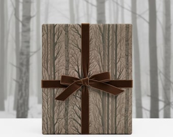 Elegant Tree Wrapping Paper: Rustic Forest Gift Wrap