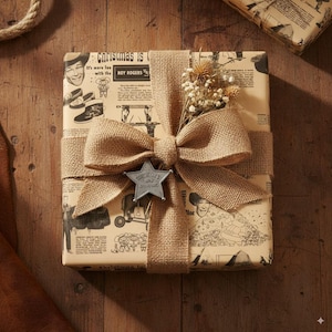 Vintage Roy Rogers Wrapping Paper: Western Cowboy Gift Wrap, Antique Christmas Advertisement image 2