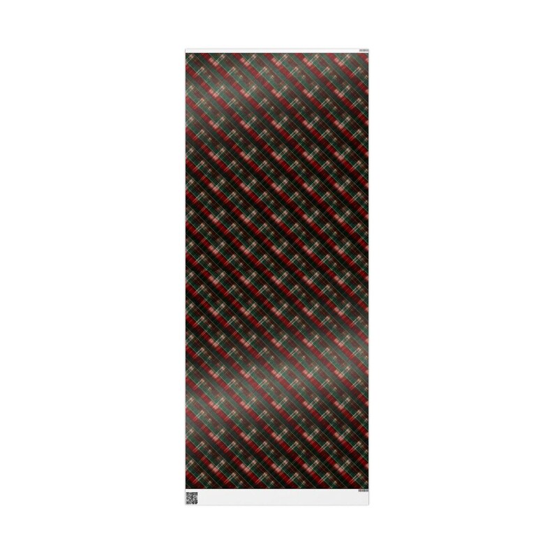 Plaid Christmas Wrapping Paper Red Green Tartan Gift Wrap Holiday Present Packaging image 9