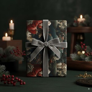 Antique Saint Nicholas Wrapping Paper: Vintage Santa Christmas Gift Wrap image 3