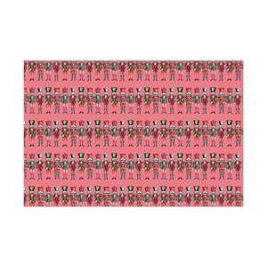 Nutcracker Christmas Wrapping Paper: Pink Red Green Holiday Gift Wrap image 12