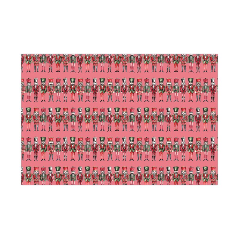 Nutcracker Christmas Wrapping Paper: Pink Red Green Holiday Gift Wrap image 12