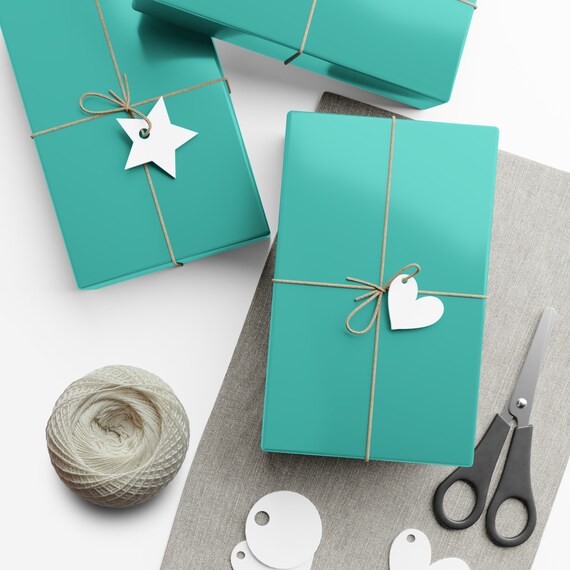 Aqua blue wrapping paper discount
