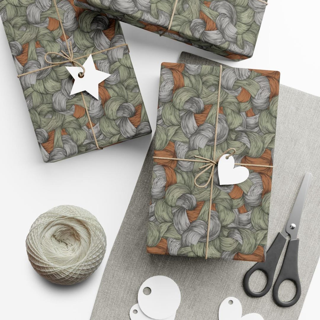 Leafy Texture Wrapping Paper Nature Inspired Gift Wrap Earthy Tones ...