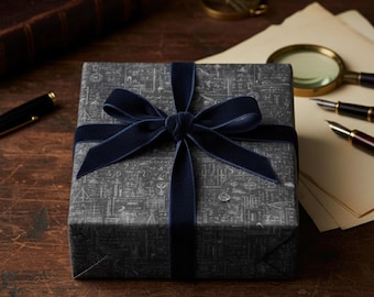 Mathematical Chalkboard Wrapping Paper: Academic Gift Wrap