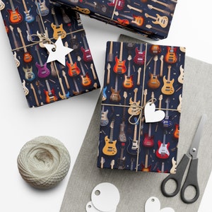 Electric Guitar Wrapping Paper: Vibrant Musician Gift Wrap, Band Member Gift image 5