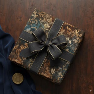 Rustic Paisley Damask Wrapping Paper: Elegant Autumn Gift Wrap image 3