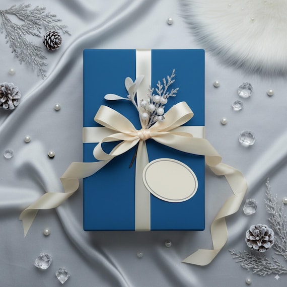 Calypso Blue Wrapping Paper: Elegant Solid Color Gift Wrap