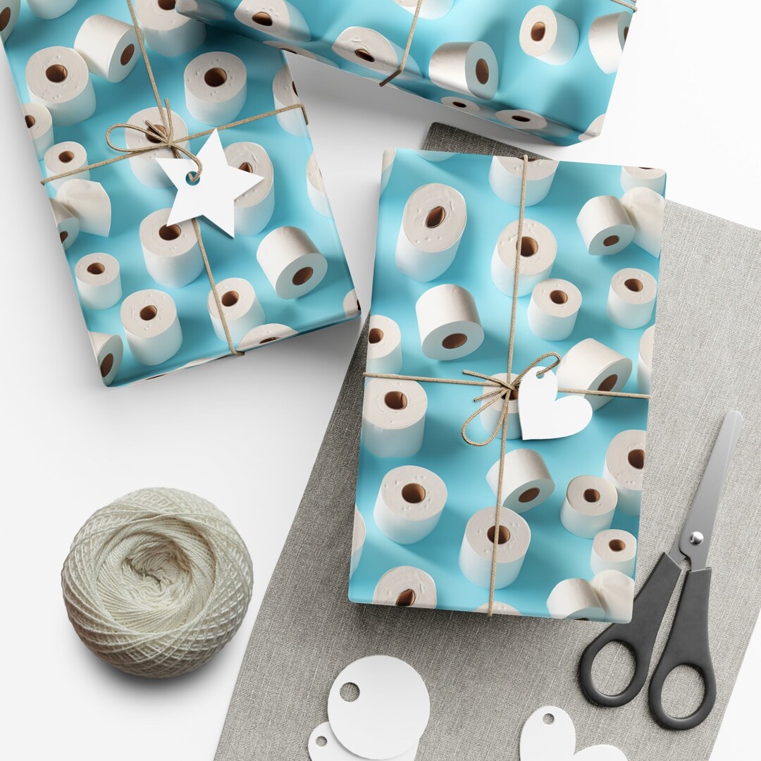 Toilet Paper Gift Wrap Gag Gift Wrapping Paper Funny Toilet Tissue
